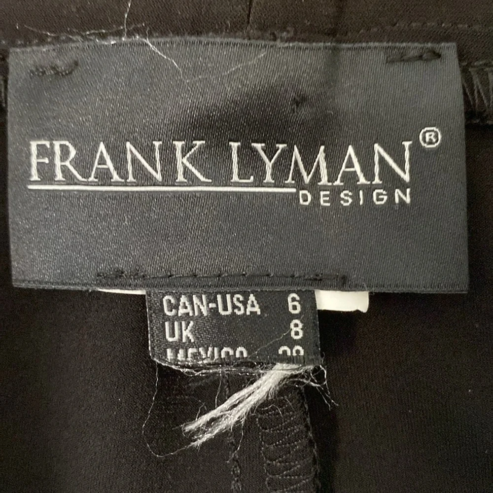 Frank Lyman Black White Ankle Pants Size 6 Woman’s Checkered